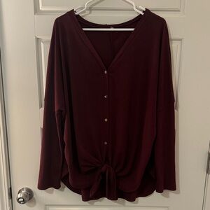 Maroon knot blouse!